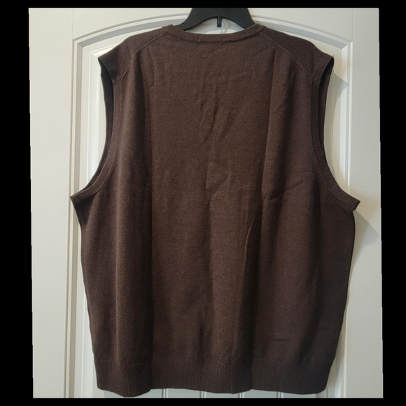 100% Supina Cotton Brown Sweater Vest XXL/T - Picture 4 of 7